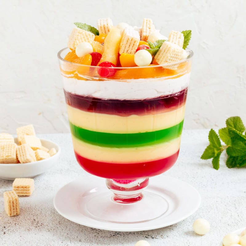 Rainbow Jelly Trifle Rhodes Food Group