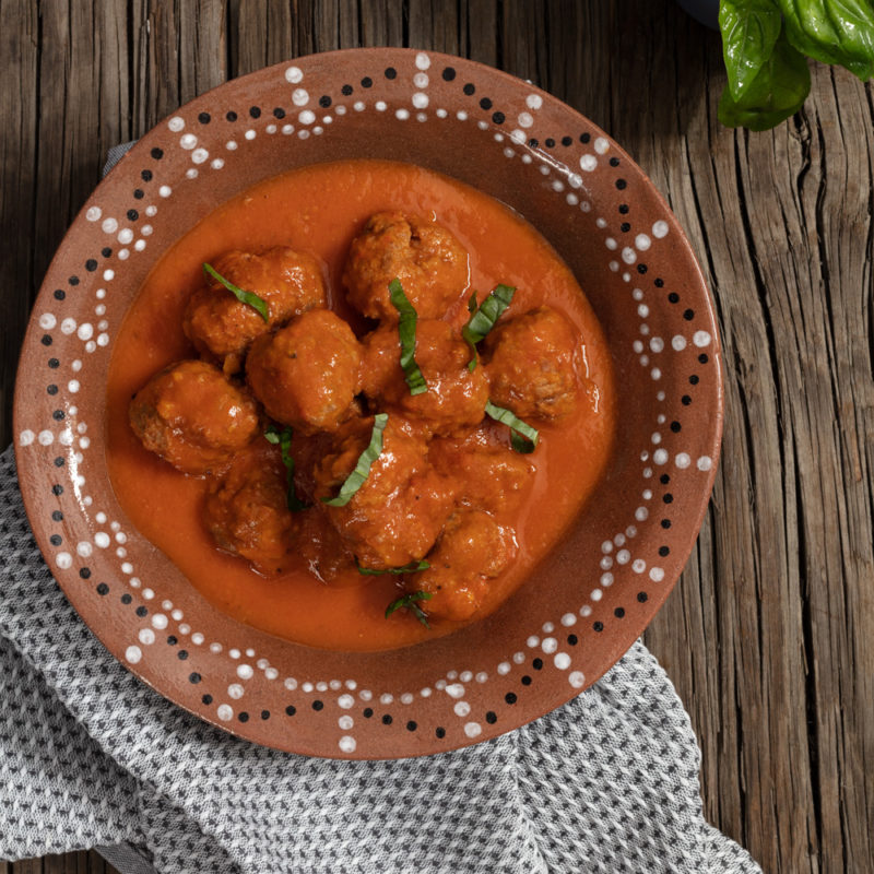 Beef Meatballs In Creamy Tomato Sauce Rhodes Food Group