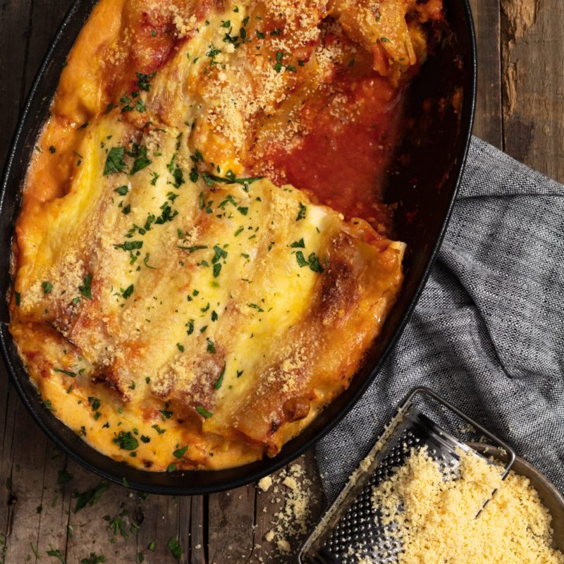 Butternut & Feta Cannelloni In Tomato Sauce | Rhodes Food Group