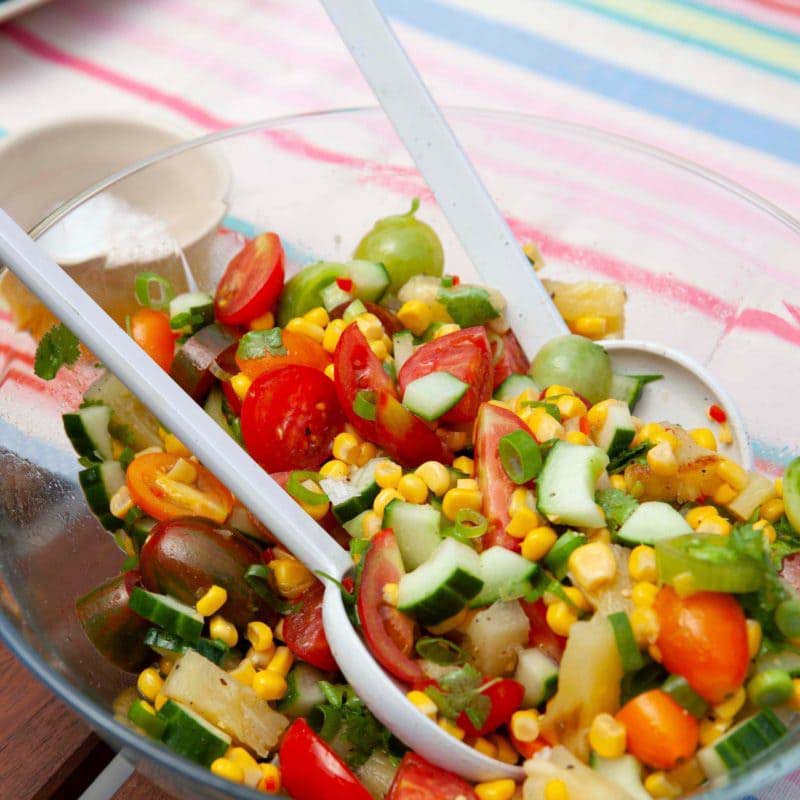 Grilled Pineapple, Tomato And Corn Salad | Rhodes Food Group