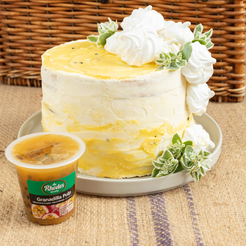 Granadilla Curd And Vanilla Cake Rhodes Food Group