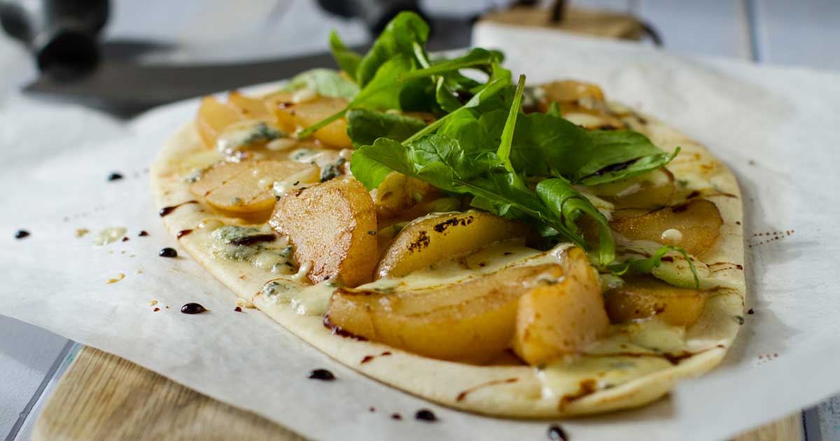 Pear & Blue Cheese Flatbread Rhodes Food Group