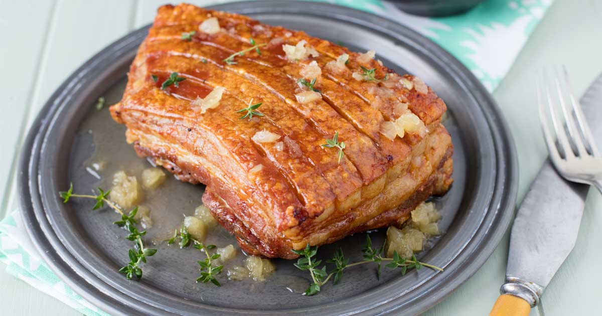 Slow Roast Pork Belly With Pineapple Glaze | Rhodes Food Group